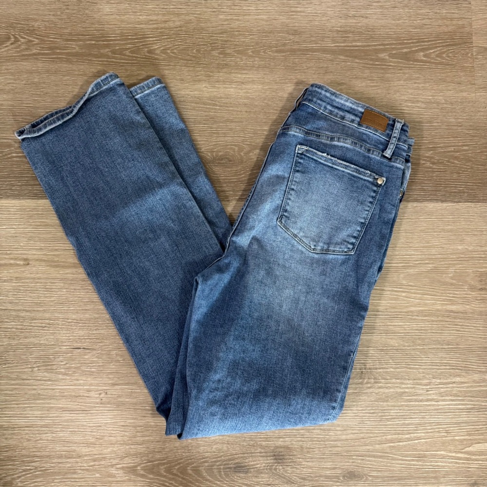 Judy Blue Straight Fit Jeans Womens 15 Blue Medium Wash Stretch Denim